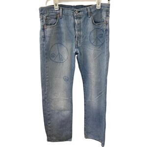 Levi’s Levi Strauss 501 150th Anniversary Light Blue Denim Jeans 36 x 32